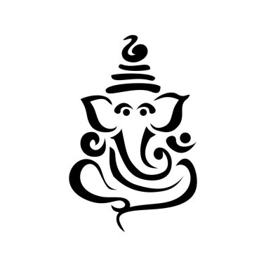 lord Ganesh. Ganesh Puja. Ganesh Chaturthi Vector Sign