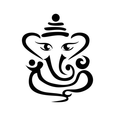 lord Ganesh. Ganesh Puja. Ganesh Chaturthi Vector Sign