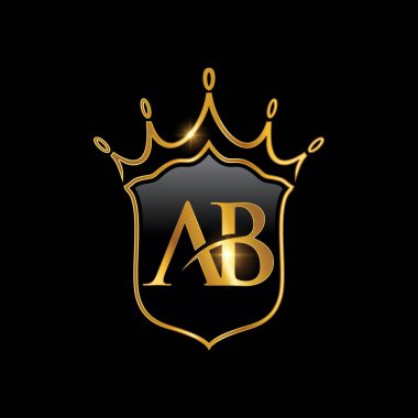 Tacı ve kalkanı olan ilk AB monogram alfabesi