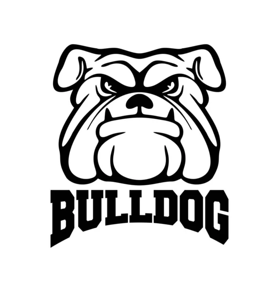 Bulldog Head Line Logo Teken — Stockvector