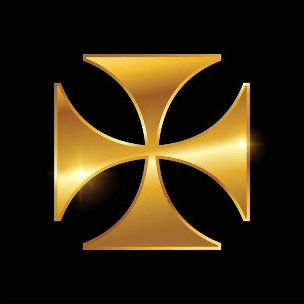 Золотий Мальтійський Хрест — стоковий вектор