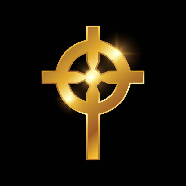 Золотий Розкішний Хрест Векторний Знак — стоковий вектор