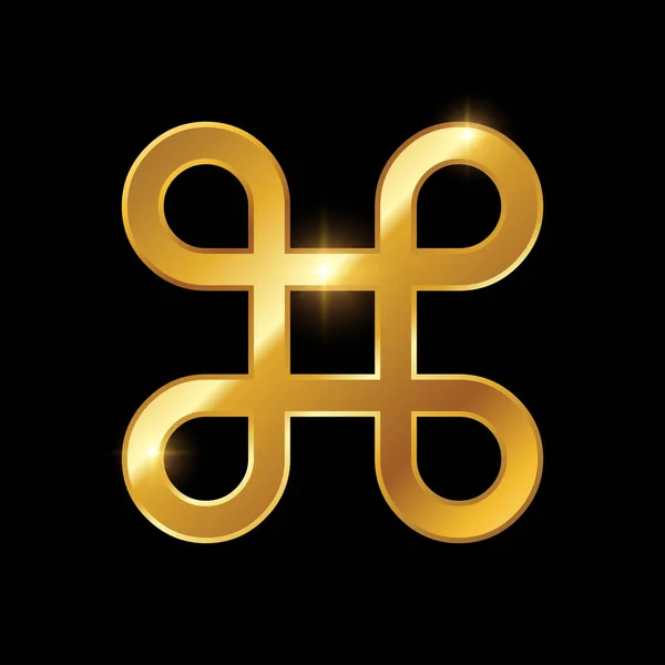 Vektorový Znak Golden Luxury Ornament — Stockový vektor