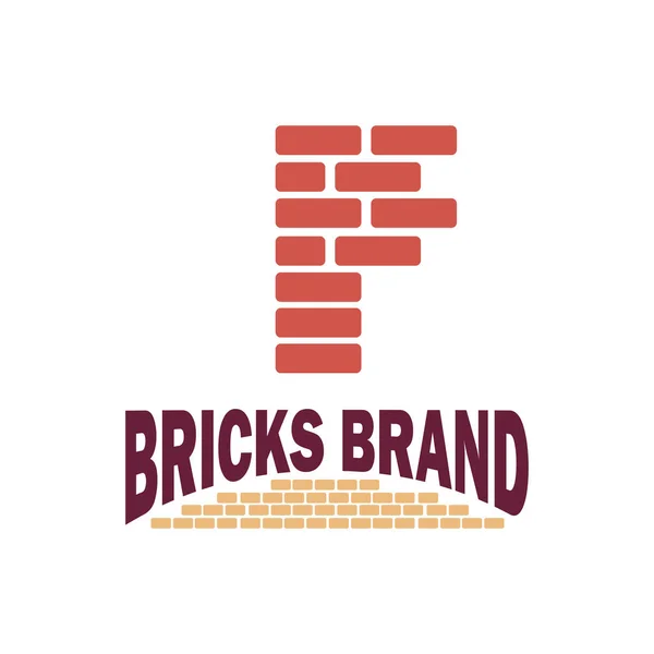 Logo Společnosti Brick Vektorový Znak Počáteční Písmeno — Stockový vektor