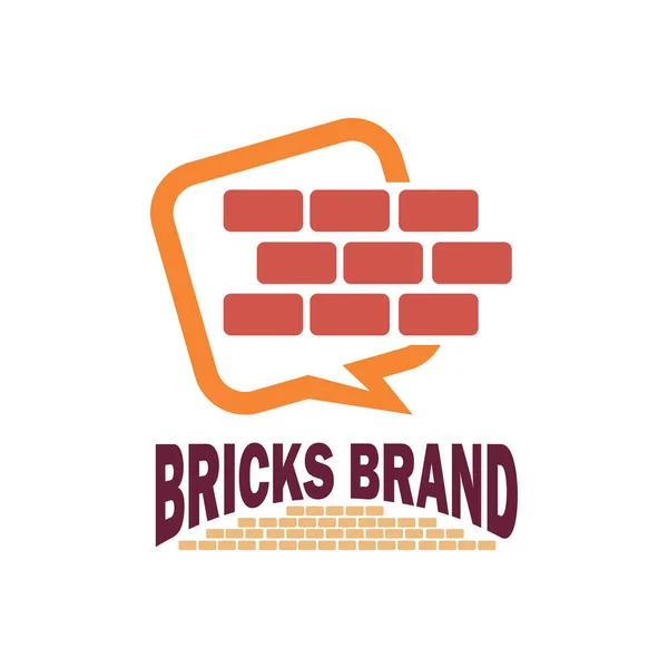 Logo Společnosti Brick Company Vector Sign — Stockový vektor