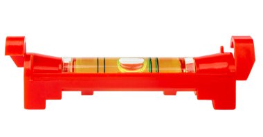 Beyaz arka planda kabarcık seviyesi. Yapı aracı.