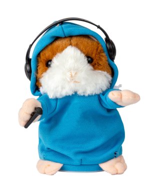 Yumuşak oyuncak hamster. Beyaz arkaplanda izole et.