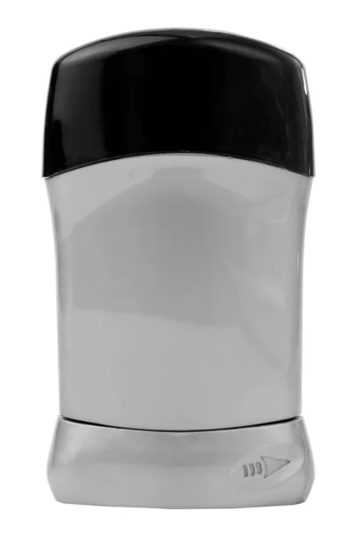 Antitranspirante sobre fondo blanco. Una botella de desodorante. Aislar sobre un fondo blanco. — Foto de Stock