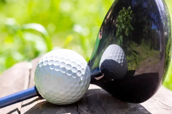 Golfausrüstung Golfschläger Und Ball Golfspiel Hochwertiges Foto — Stockfoto