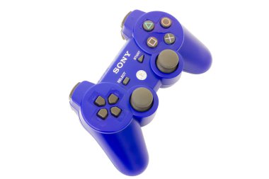 UKRAINE, DNEPR - Haziran 01, 2022: Sony dualshock 3 oyun alanı. Üst Manzara. Yüksek kalite fotoğraf