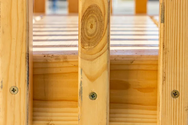 Wooden Lattice Cross Connection Wooden Plank High Quality Photo — Foto de Stock