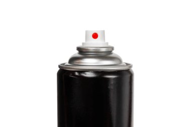 Actuator on an aerosol can. Aerosol can on a white background. High quality photo