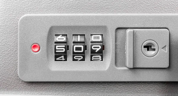 Combination Lock Close Numbers Code Lock Code Lock Suitcase High — Stockfoto