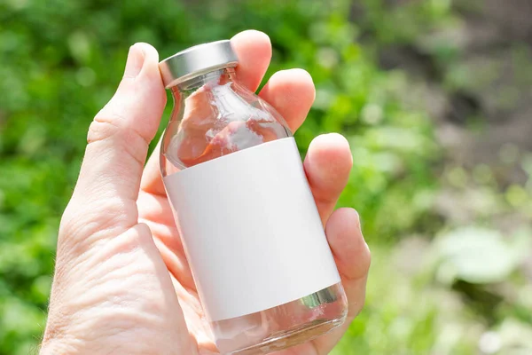 Glass Medical Bottle Medical Bottle Mockup High Quality Photo — Stockfoto