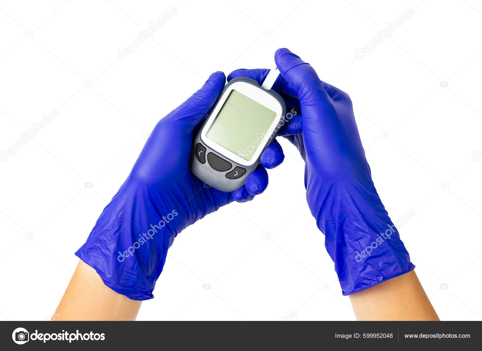 Blood Sugar Level Digital Hands Nurse Monitoring Blood Sugar