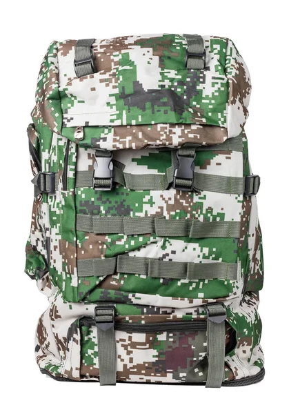 Tactical Backpack Isolated White Background Backpack Camouflage Colors High Quality — Photo