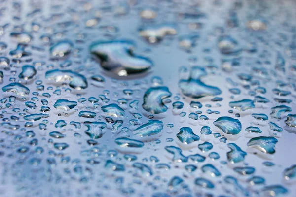 Blött Glas Droppar Vatten Glas Ytan Droppar Högkvalitativt Foto — Stockfoto