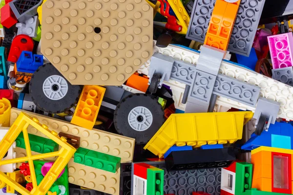 Ukraine Dnepr September 2022 Childrens Lego Конструктор Лего Цеглини Білому — стокове фото