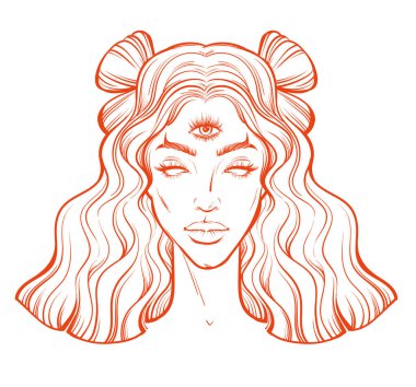 Moda resimde güzel kız