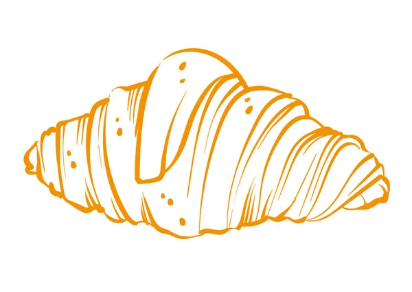 Croissant 테이블 일러스트 — 스톡 벡터
