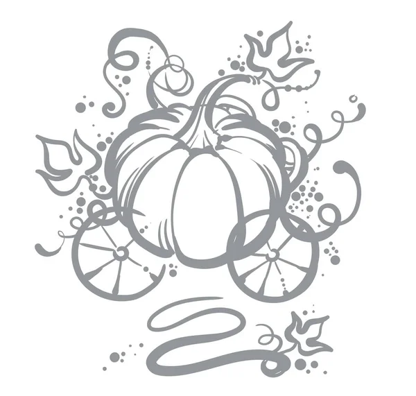 Cinderella taşıma kabak vektör illüstrasyonu