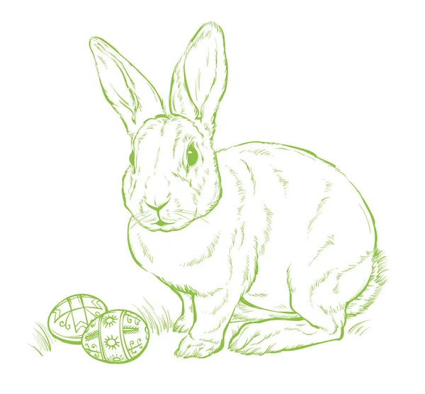 Paskalya bayramı resmi tavşanı ve Paskalya yumurtası çizimi