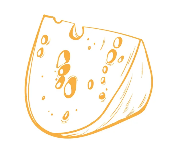 Peynir parçası vektör çizimi
