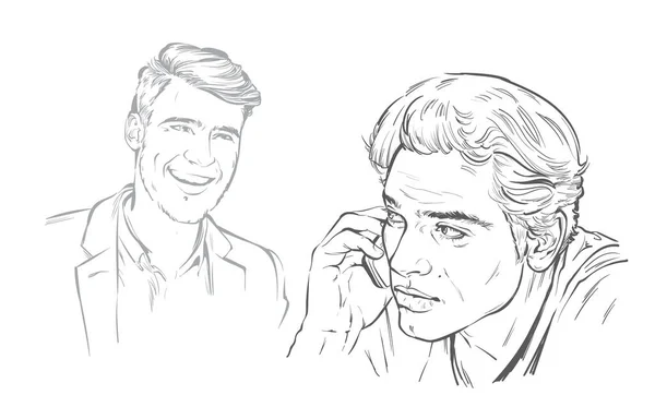 Genç adam vektör çizimi