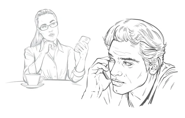 Genç adam vektör çizimi