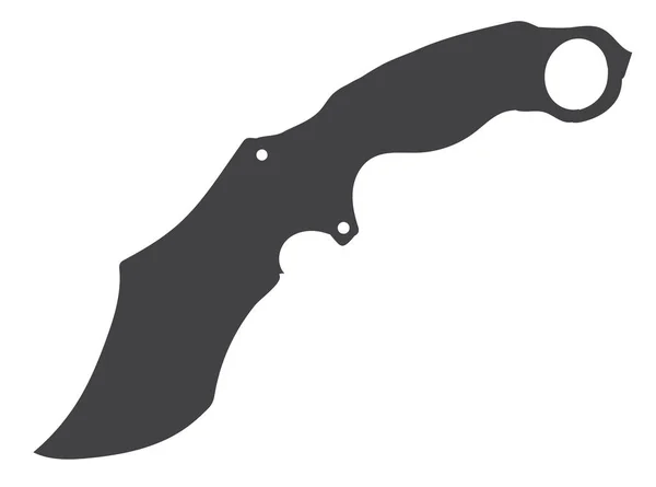 Messer Dunkle Silhouetten Vektor Illustration — Stockvektor