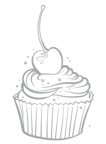 Kremalı ve vişneli kek tatlısı.