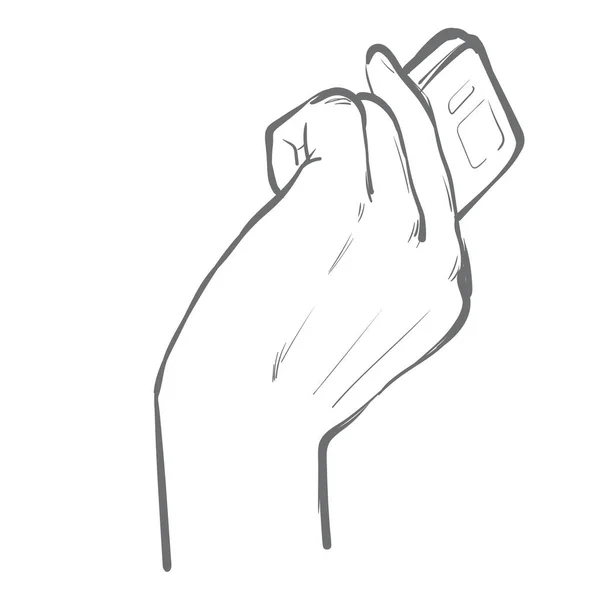 İnsan el hareketi doğrusal vektör çizimi