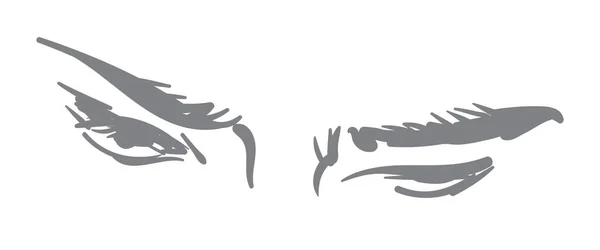 Bir erkek ve bir kadının farklı açılardan insan gözü ve duygu vektörü çizimi