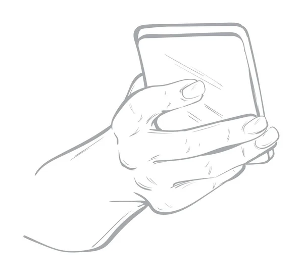 İnsan el hareketi doğrusal vektör çizimi