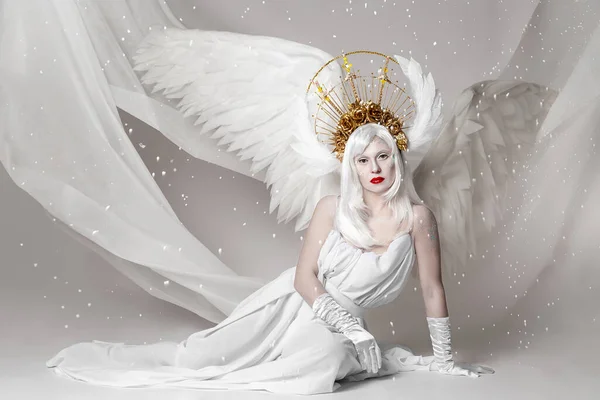 Angel Woman Lady Angel Creative Photosession Stock Photo