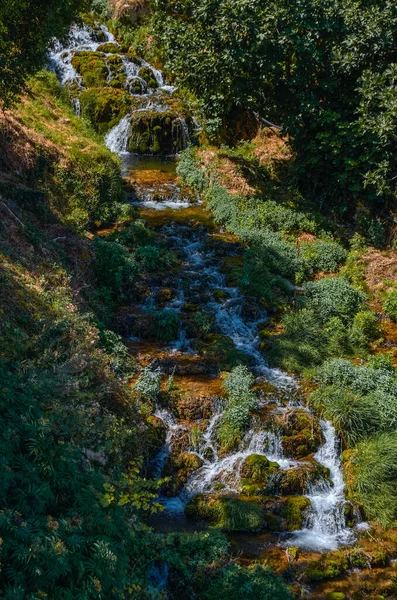 Course River Tobera Waterfalls Burgos — ストック写真