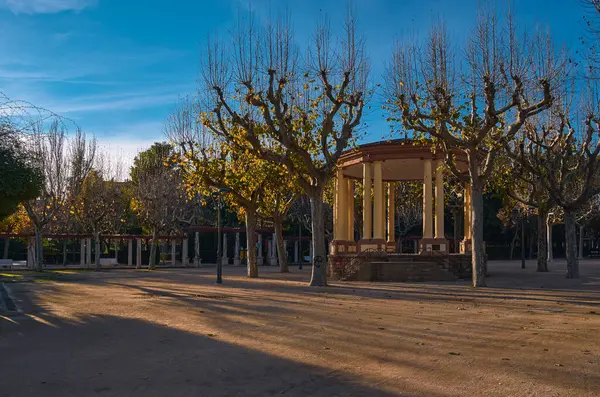 Miguel Servet Park Square Huesca — стоковое фото