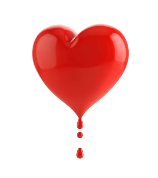 Кровотечение Сердце Символ Безответной Любви Иллюстрация — стоковое фото