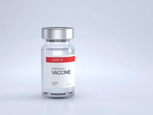 Vacuna Contra Coronavirus Concepto Vacuna Covid Aislado Sobre Fondo Blanco —  Fotos de Stock