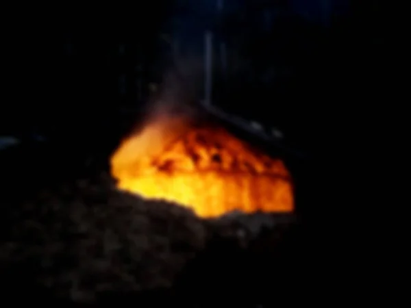 Flamme Rouge Orange Brûle Dans Four Bois Sec Dans Four — Photo