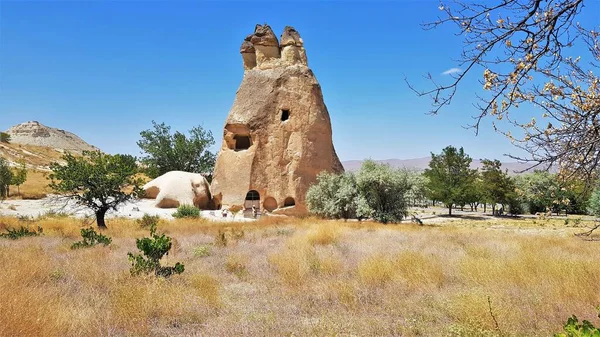 Amazing Scenery Fairy Chimneys Conical Volcanic Rocks Cappadocia Turkiye —  Fotos de Stock