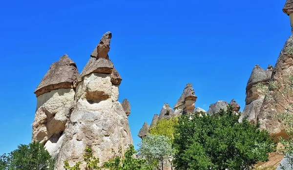 Amazing Scenery Fairy Chimneys Conical Volcanic Rocks Cappadocia Turkiye — Foto Stock