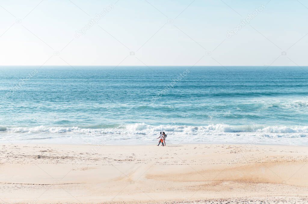 Atlantic Ocean beach near Aveiro, Portugal