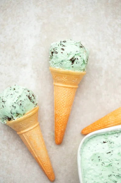 Mint Choc Chip sorvete — Fotografia de Stock