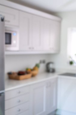 Yeni modern mutfak, odaklı olmayan resim