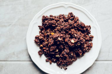 Sağlıklı çerezler çikolatalı fındıklar