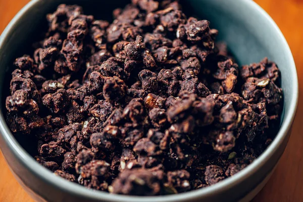 Gezonde snacks van pompoenen in chocolade — Stockfoto