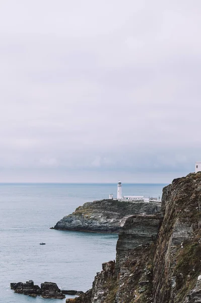 Phare South Stack Pays Galles Anglesey Royaume Uni Est Construit — Photo