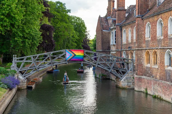 Cambridge Cambridgeshire Wielka Brytania Czerwiec 2022 Most Matematyczny Nad Rzeką — Zdjęcie stockowe