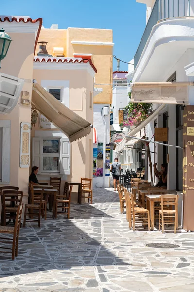 Tinos Greece July 2022 City Centre Streets Village Tinos Cycladic — Stockfoto
